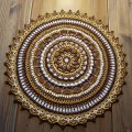 Kundbild Järbo 8/4 50g - Golden yellow: Väldigt bra garn till mandala dukar