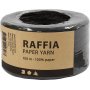 Raffia Pappersgarn - svart - 100 m